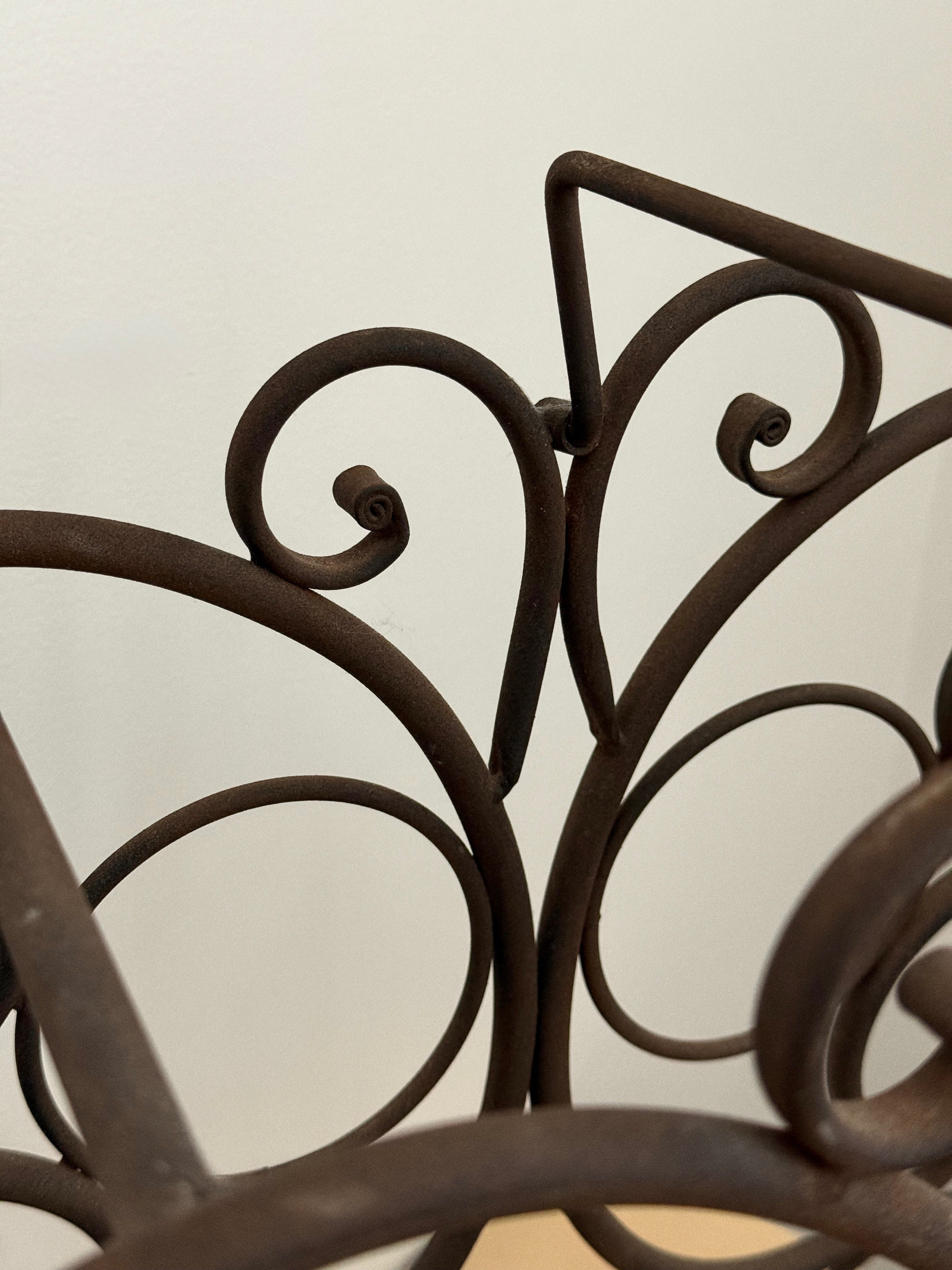 Vintage French Scroll Wine Display