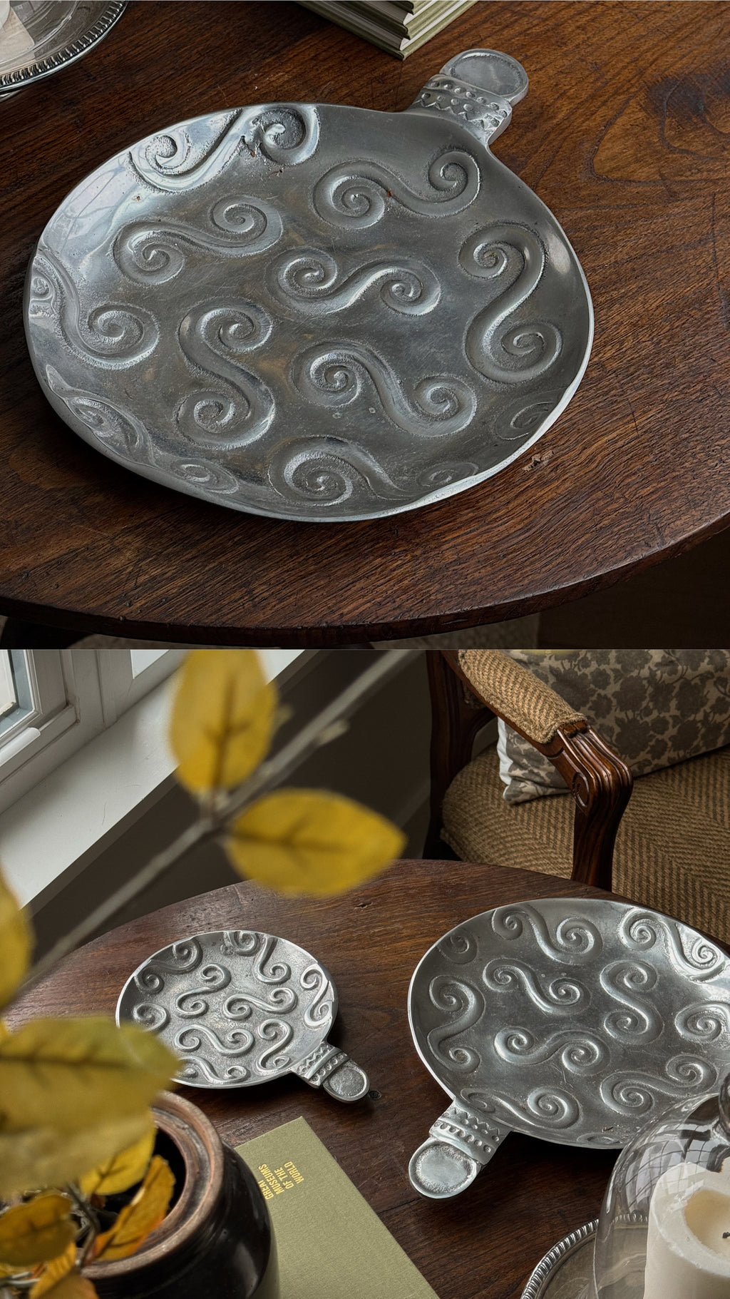 Cast Metal Swirl Trivet