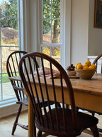 Antique Pine Farm Table + Original Butter Yellow Paint