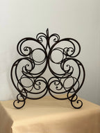 Vintage French Scroll Wine Display