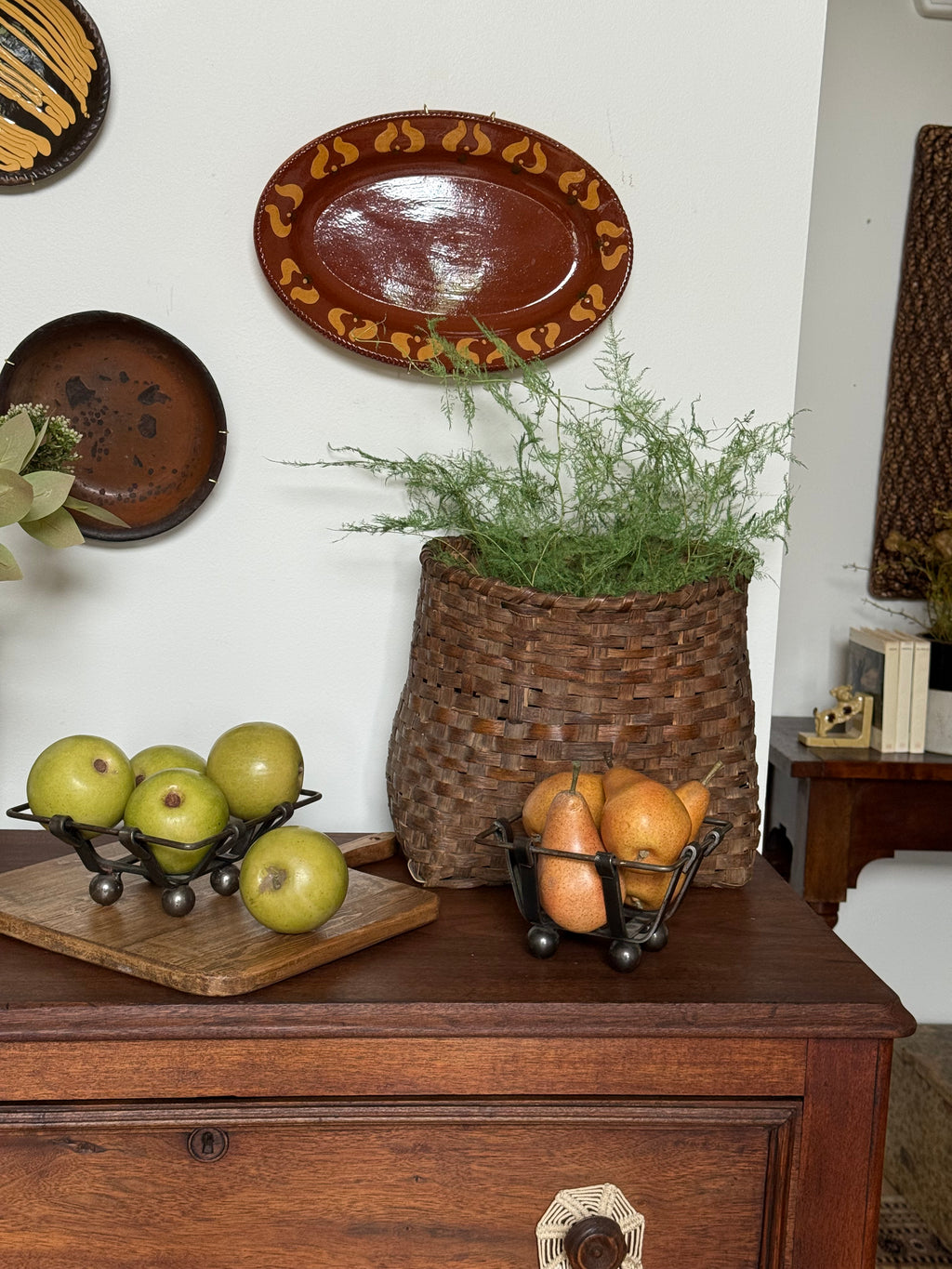 Rare Antique Split Oak Gathering Basket