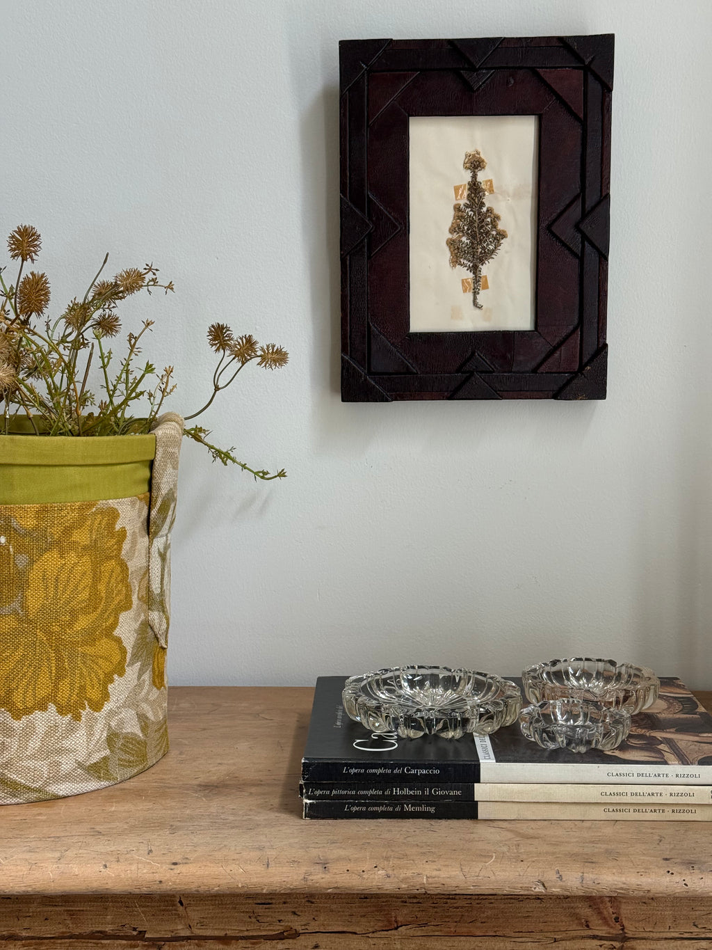 Vintage Herbarium Specimen in Brutalist Frame