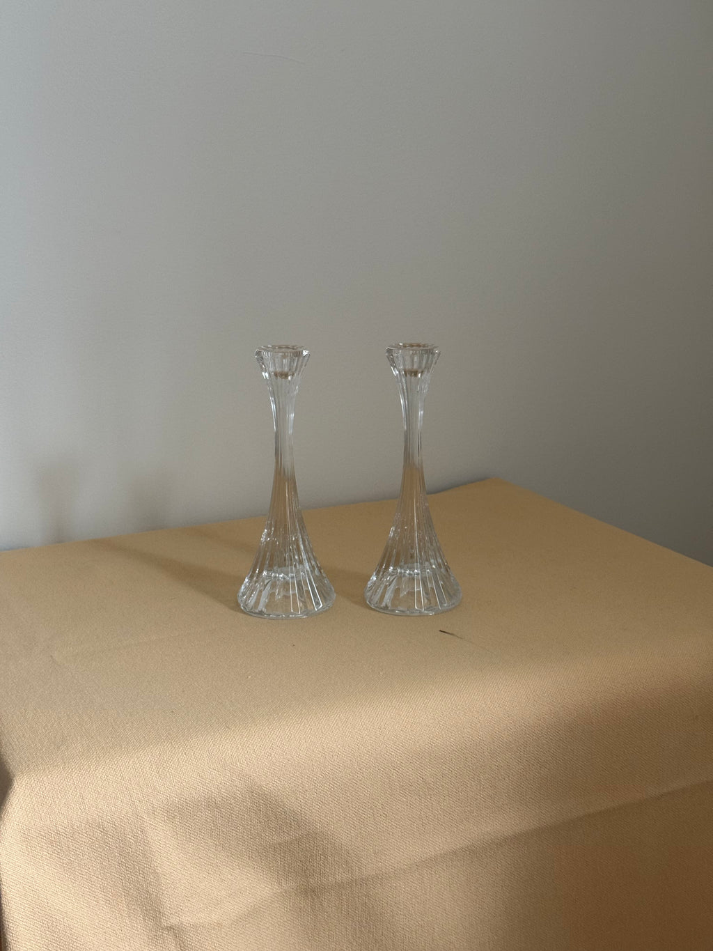 Leaded Crystal Candlesticks (Set of 2)