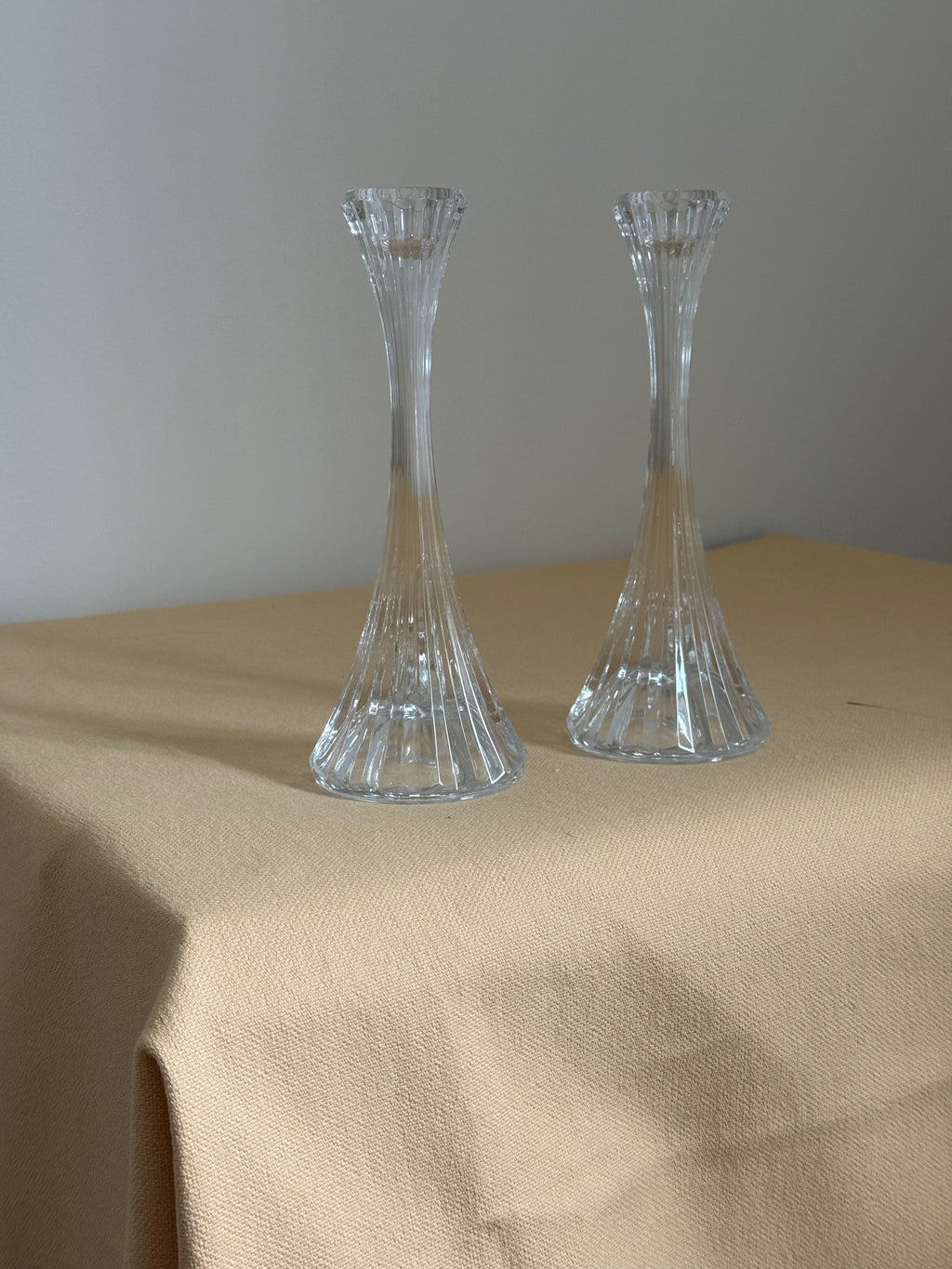Leaded Crystal Candlesticks (Set of 2)