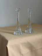 Leaded Crystal Candlesticks (Set of 2)