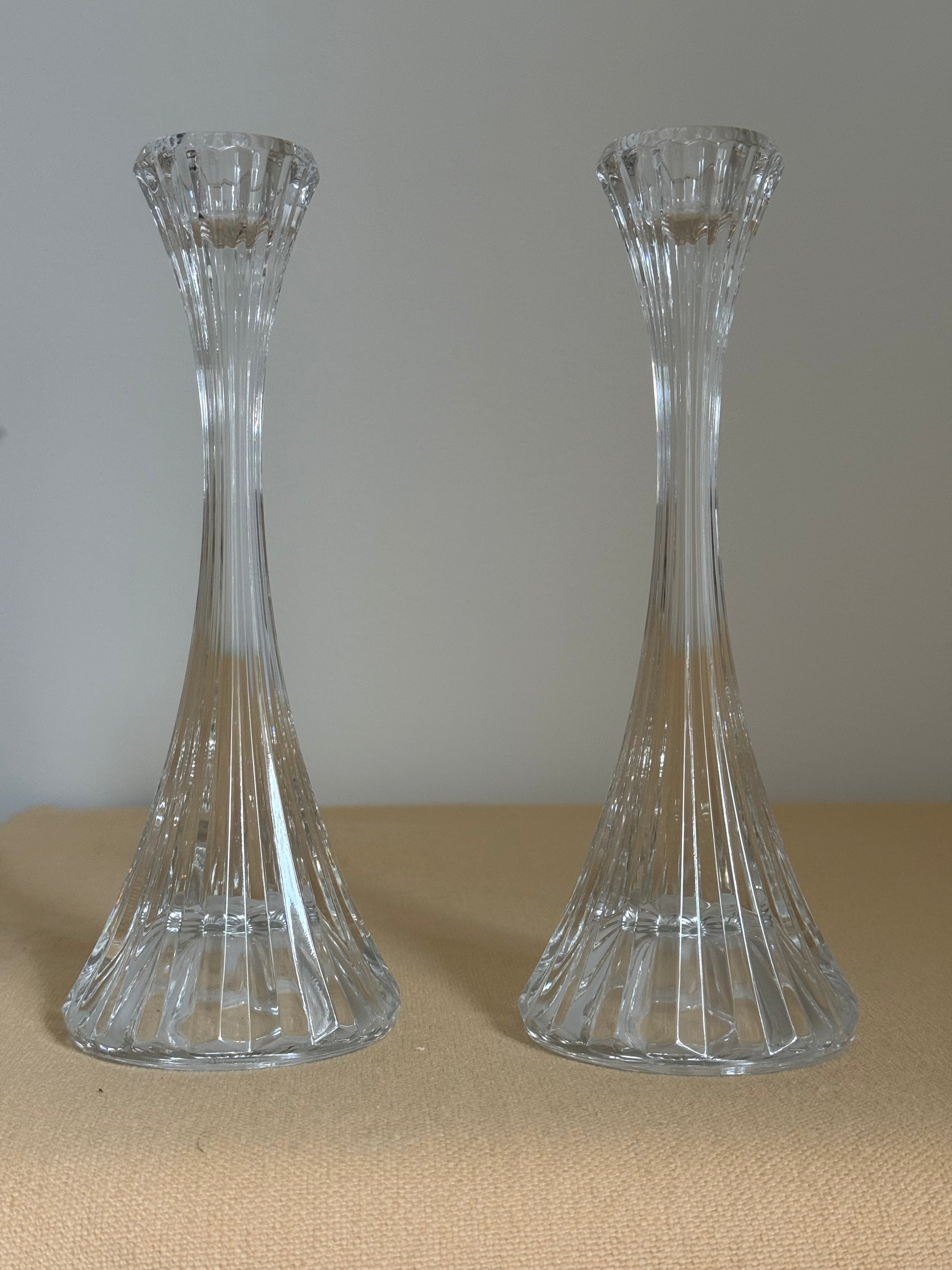 Leaded Crystal Candlesticks (Set of 2)