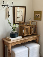 Vintage Bamboo Display Cabinet
