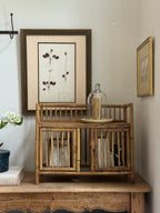 Vintage Bamboo Display Cabinet