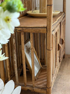 Vintage Bamboo Display Cabinet