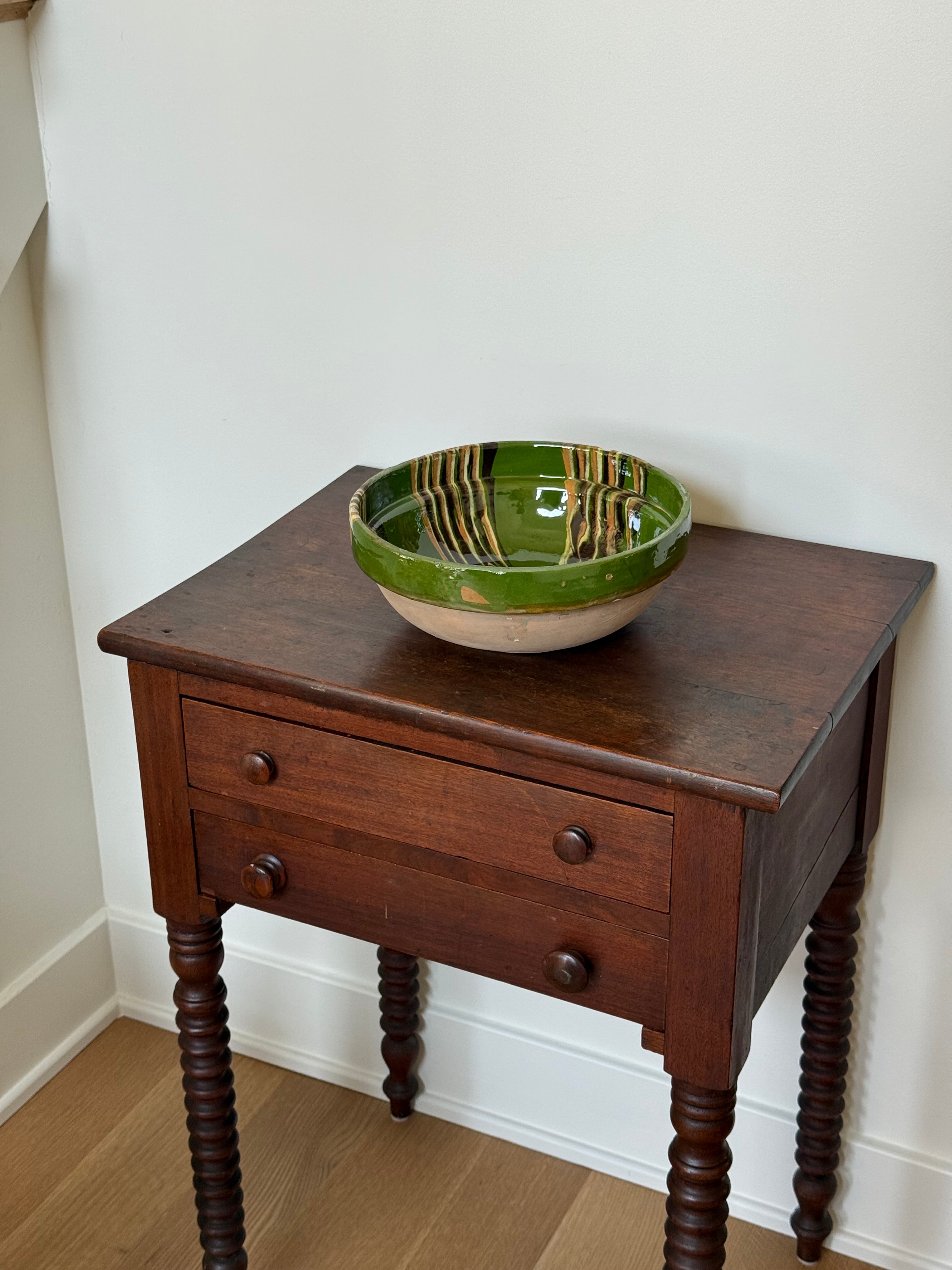 Green Marbled Glaze Bowl (large)