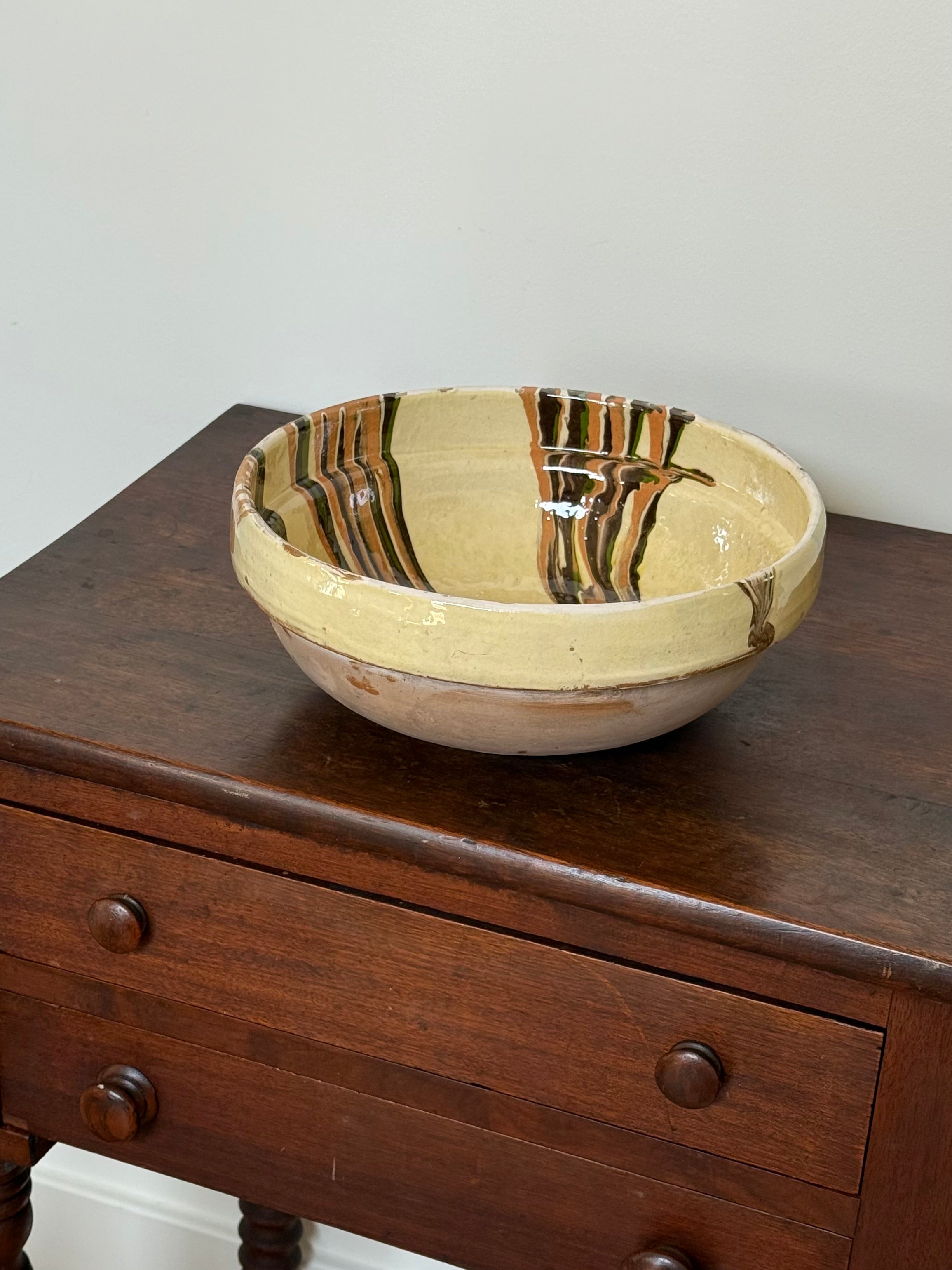 Cream Marbled Glaze Bowl (large)