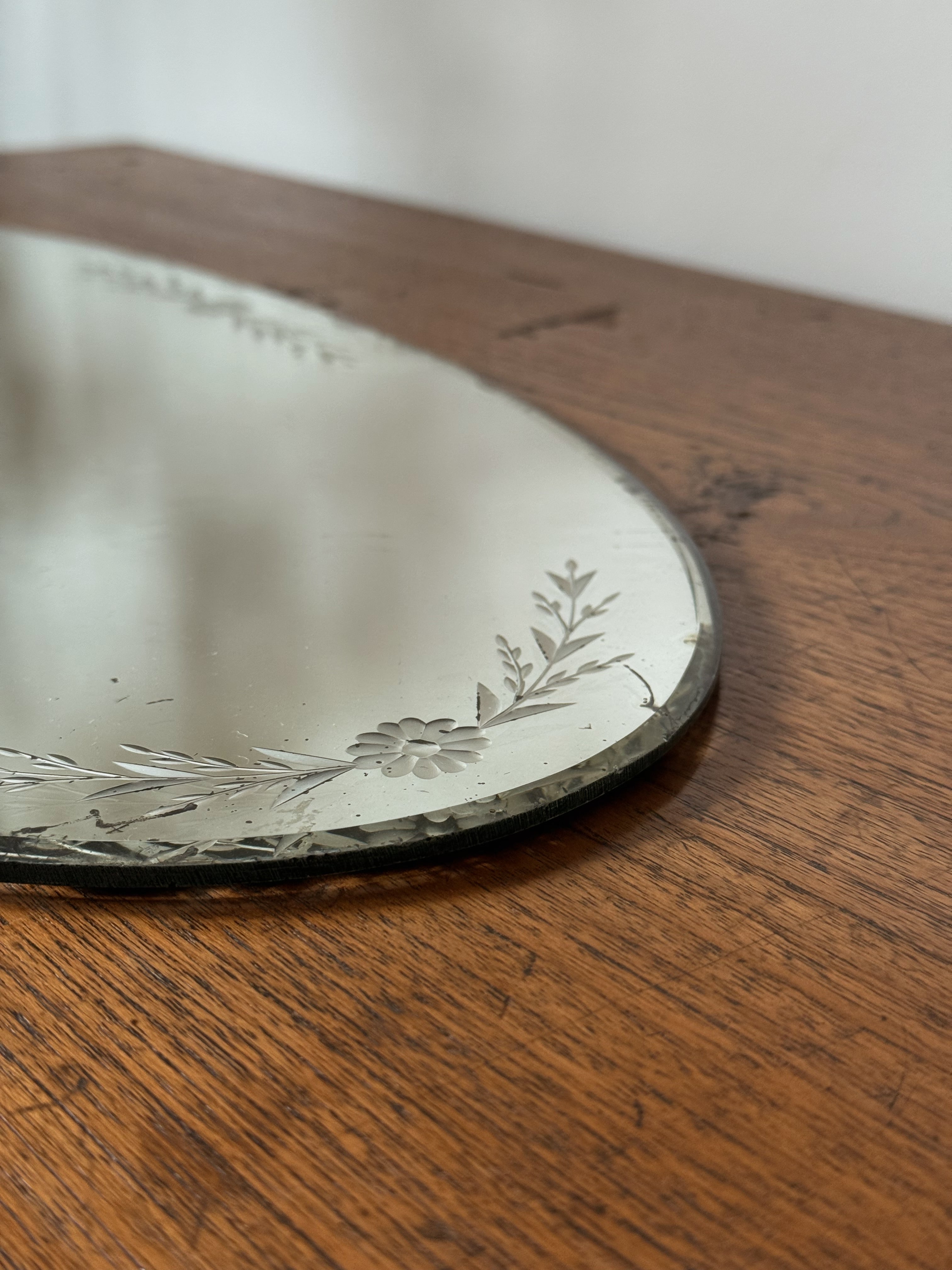 Antique Oval Vanity Mirror