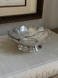 Vintage Silver-Plated Lotus Bowl
