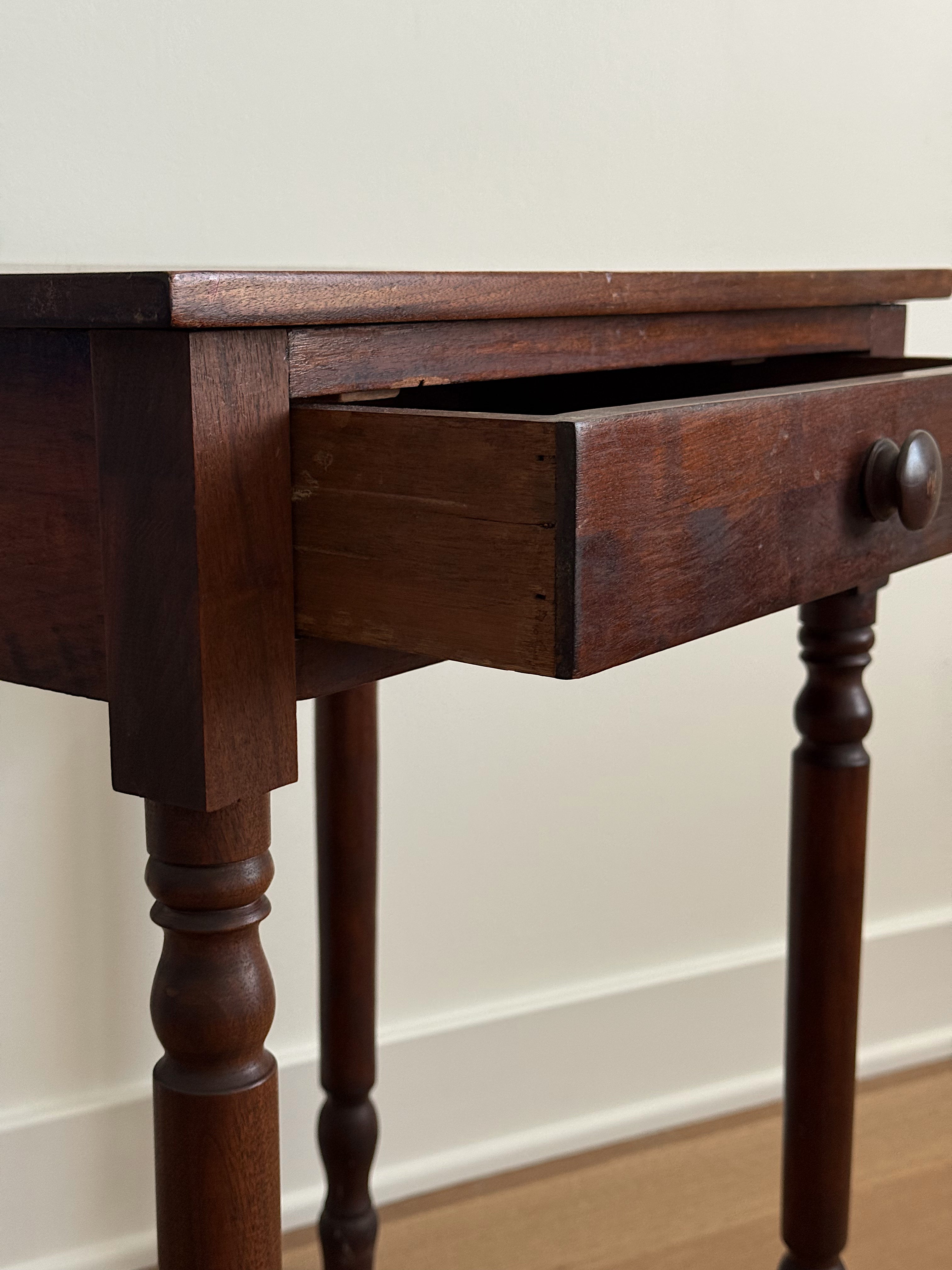 Antique Walnut One Drawer Stand