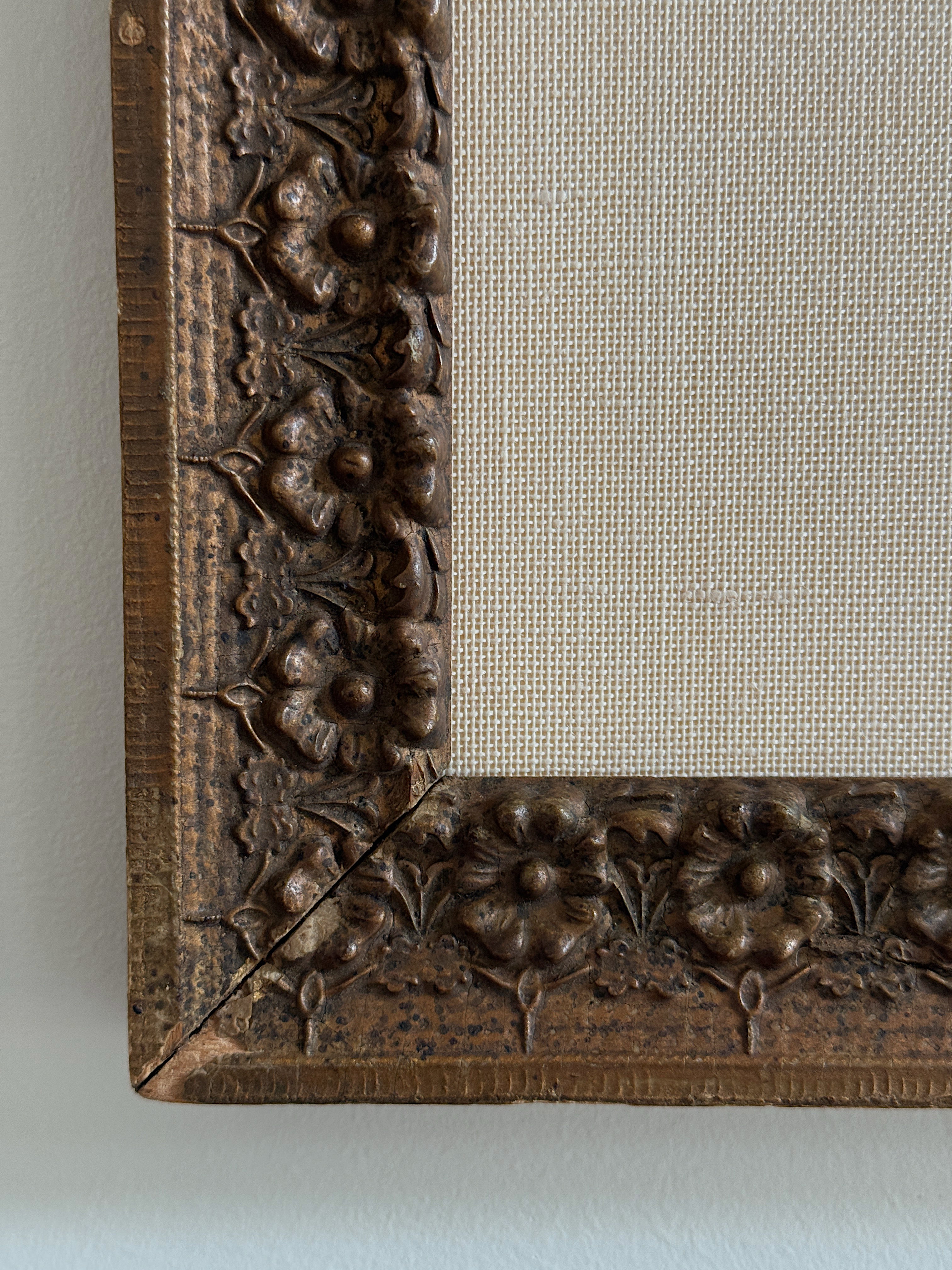 Finnish Herbarium Specimen in Antique Floral Frame