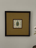 Framed Antique Salvaged Art Nouveau Tile
