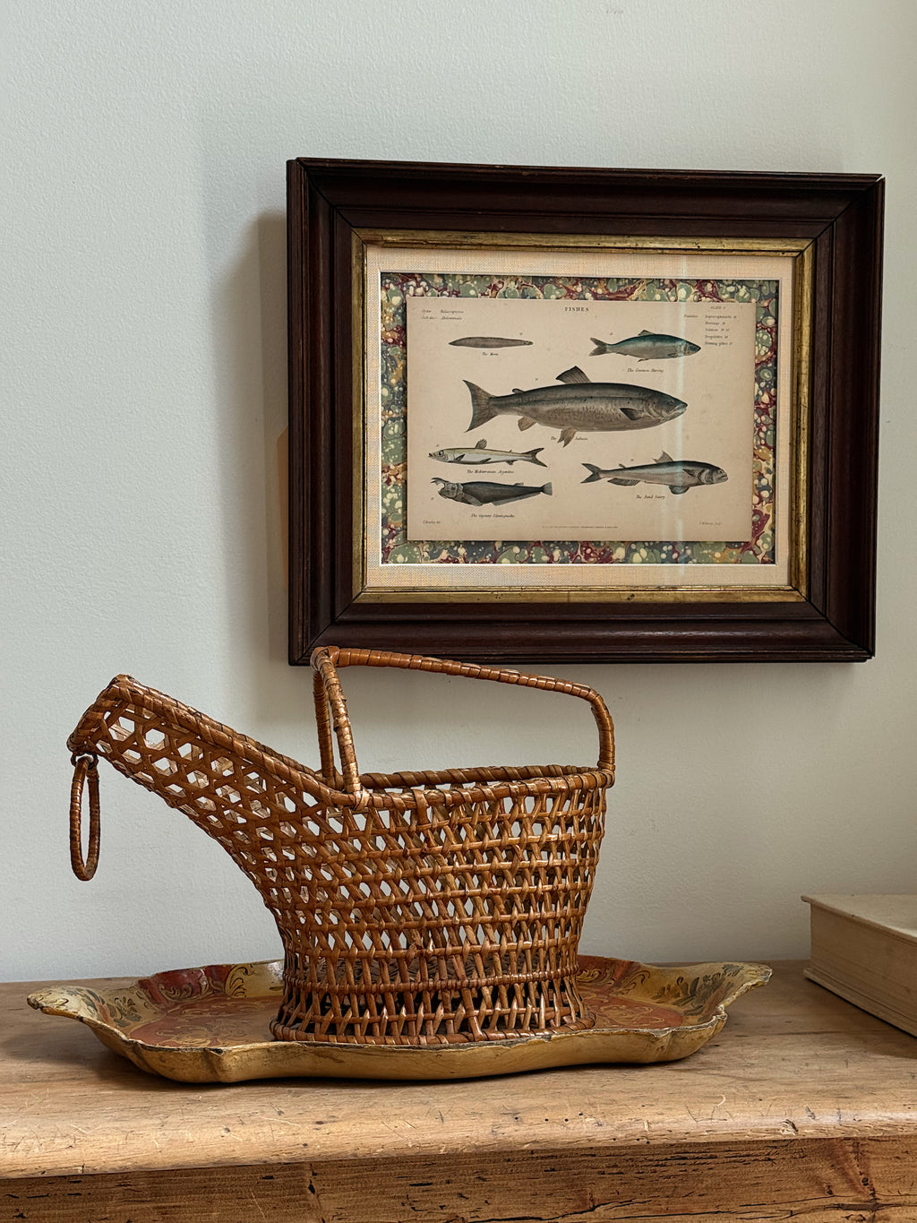 Vintage French Wicker Wine Carrier