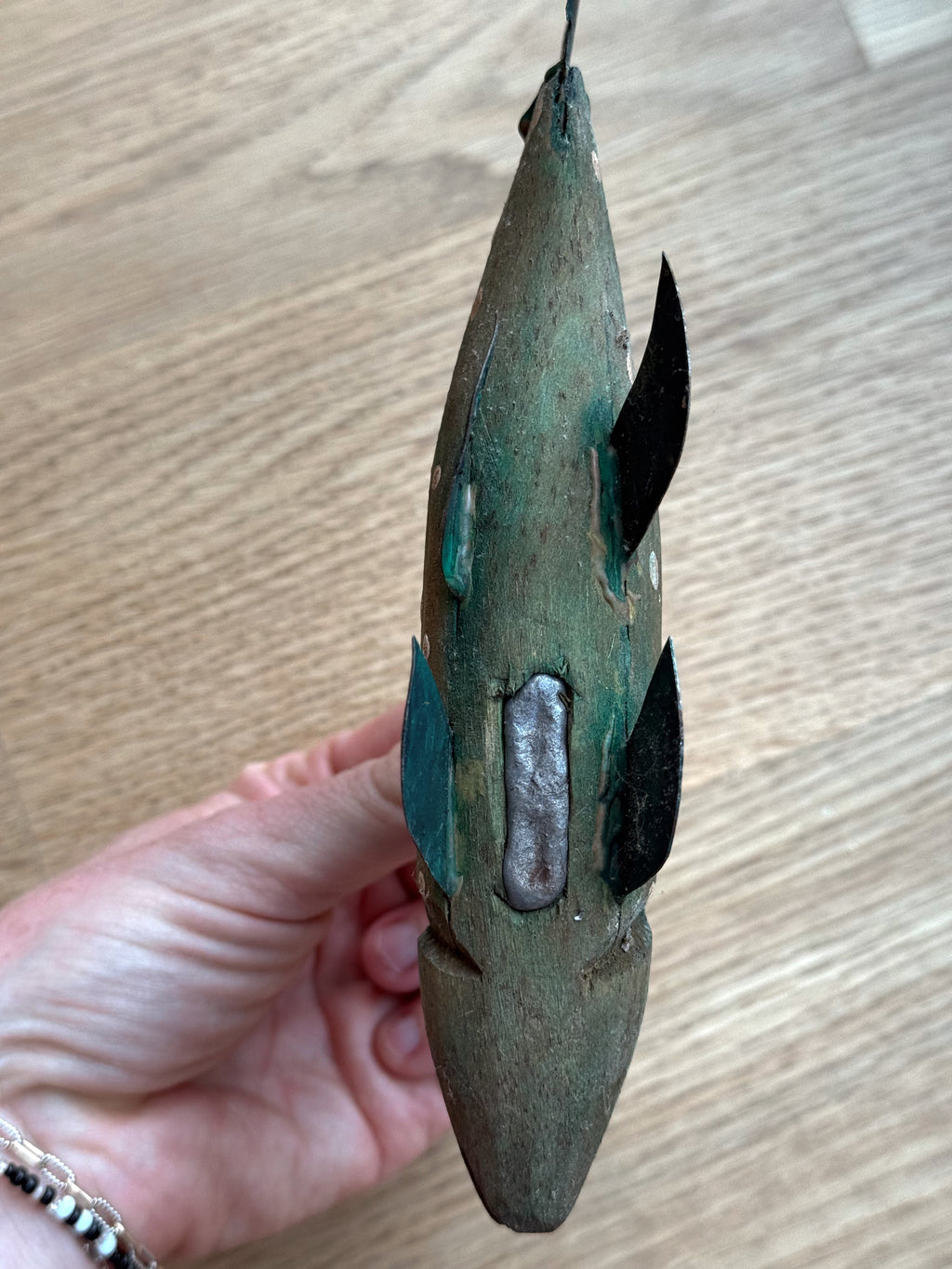 Pair of Authentic American Folk Art Fish Spearing Decoys