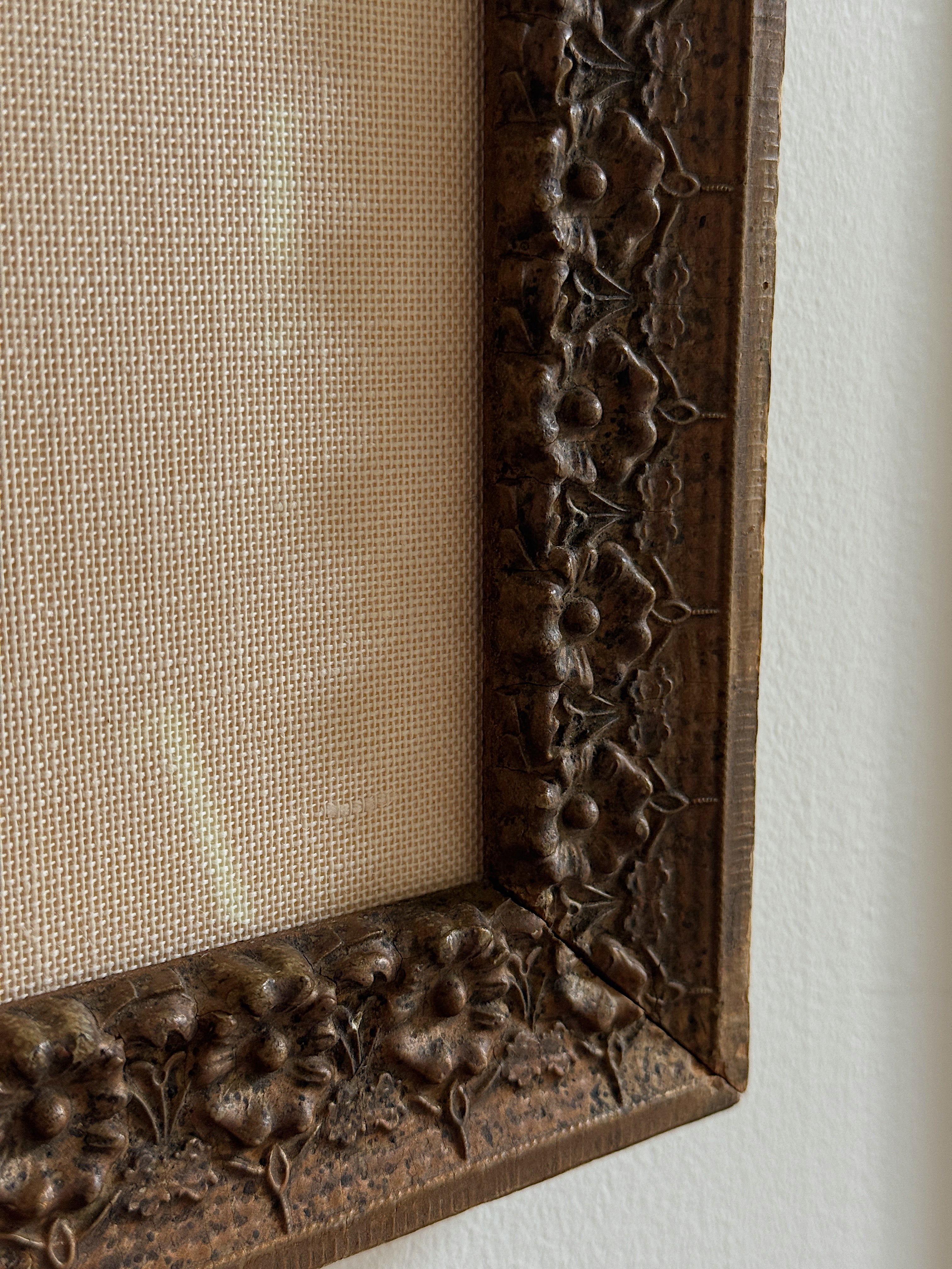 Finnish Herbarium Specimen in Antique Floral Frame