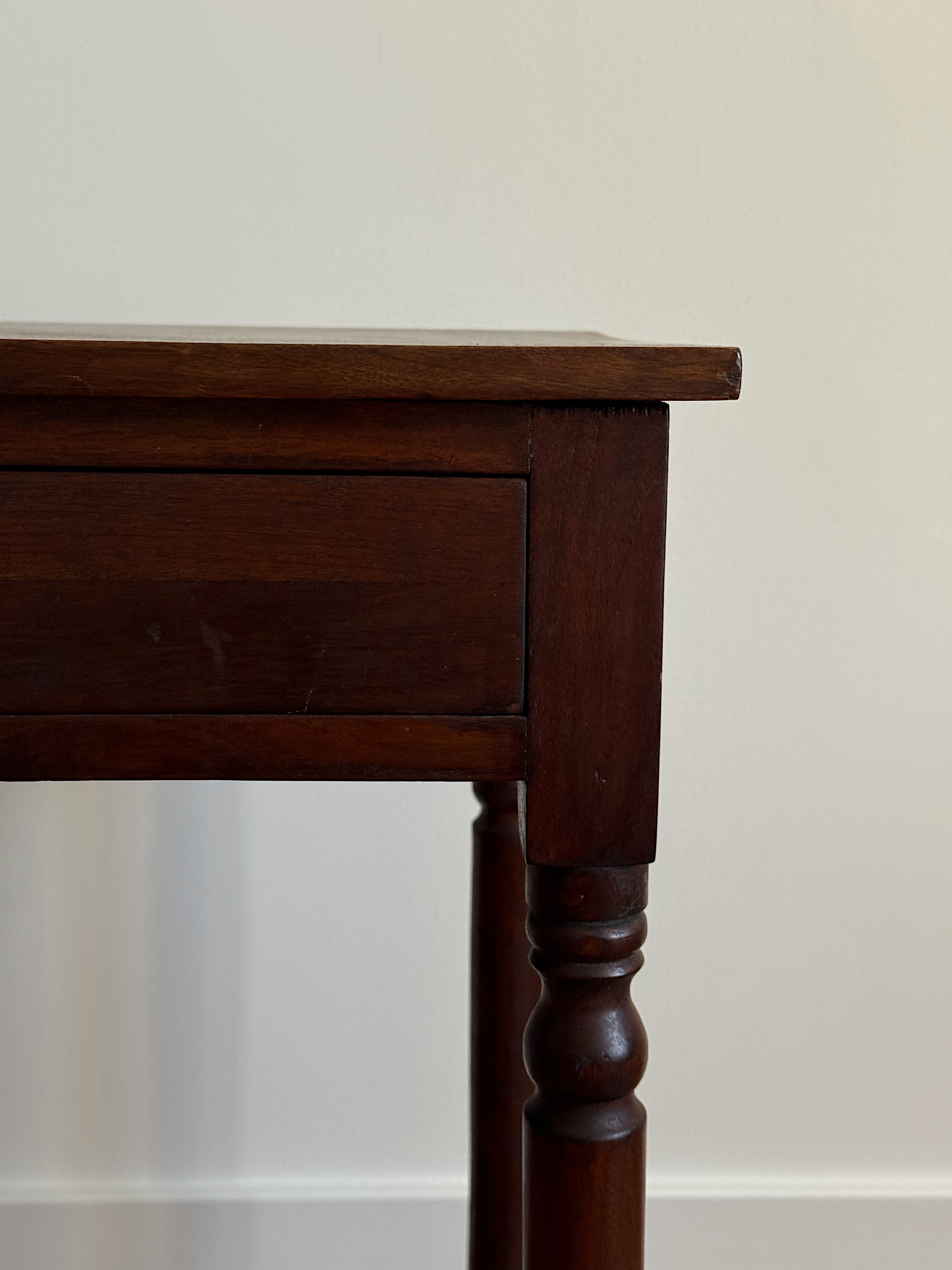 Antique Walnut One Drawer Stand