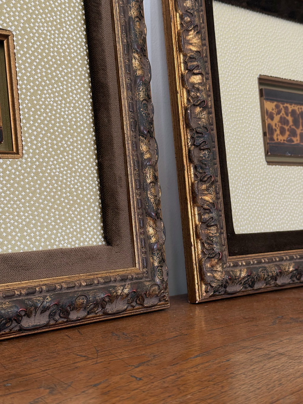 Custom Framed Antique French Architectural Tile