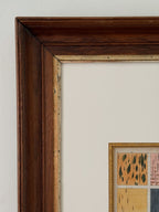 Hand-Colored Wood Species Study c.1890 in Antique Frame