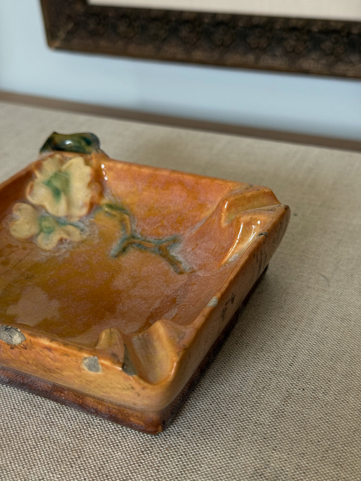Vintage Roseville Pottery Trinket Dish