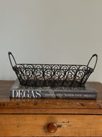 Metal Scroll-Detail Basket
