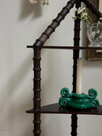 Antique Corner Spool Shelf