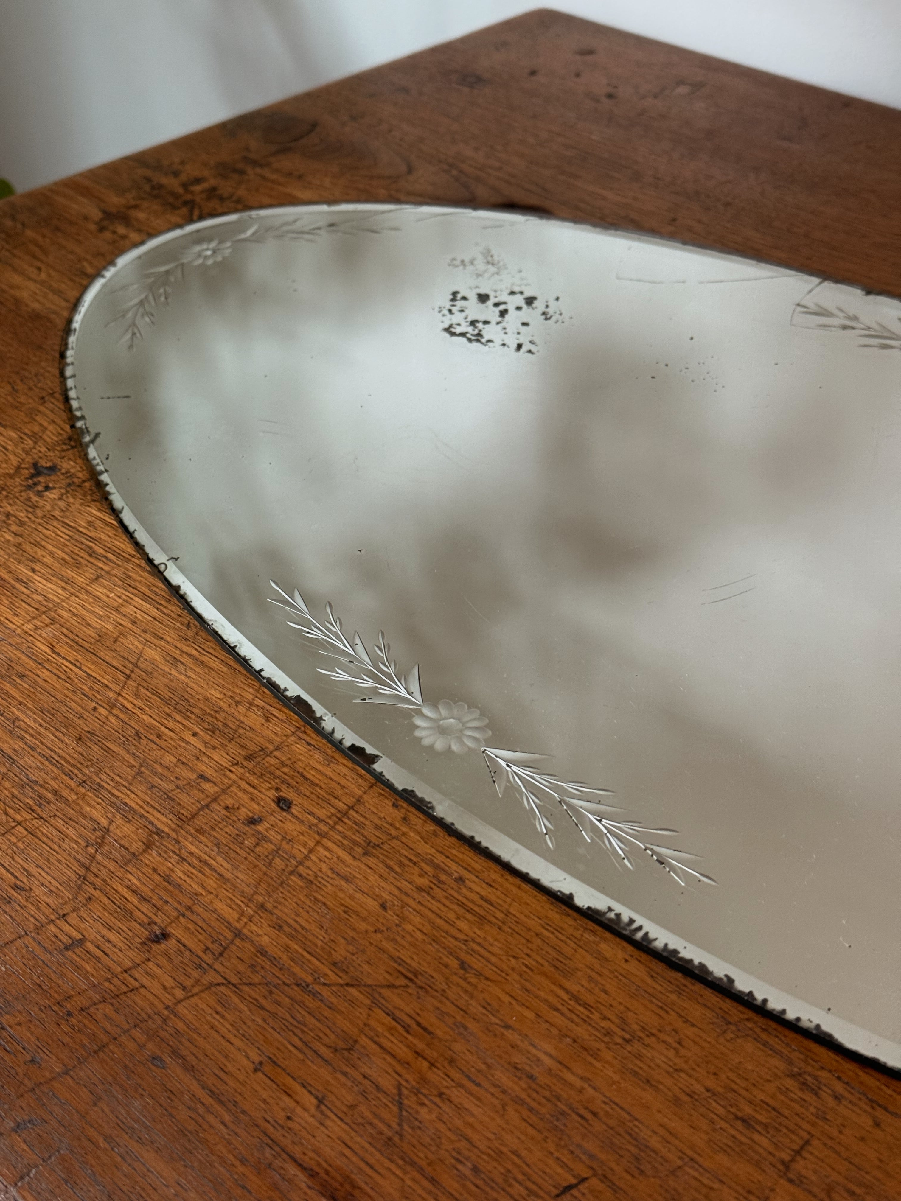 Antique Oval Vanity Mirror