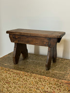 Antique French Wooden Stool