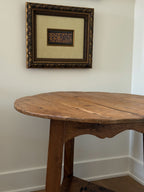 Antique Pine Cricket Table w/ Scalloped Apron