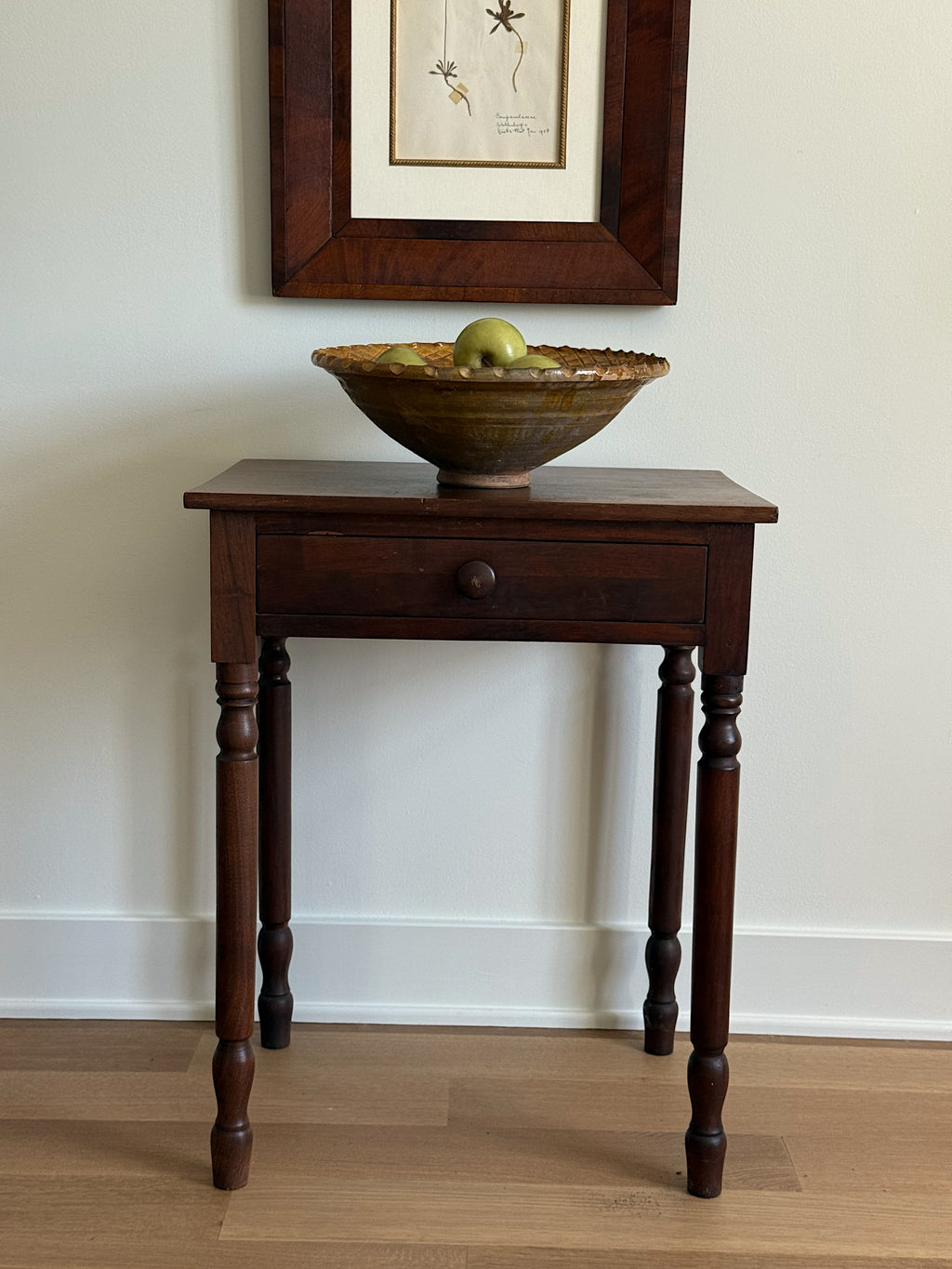 Antique Walnut One Drawer Stand