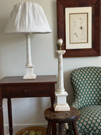 Antique Carved Marble Table Lamp