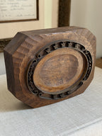 Antique Hand-Carved Wood Printer's Block
