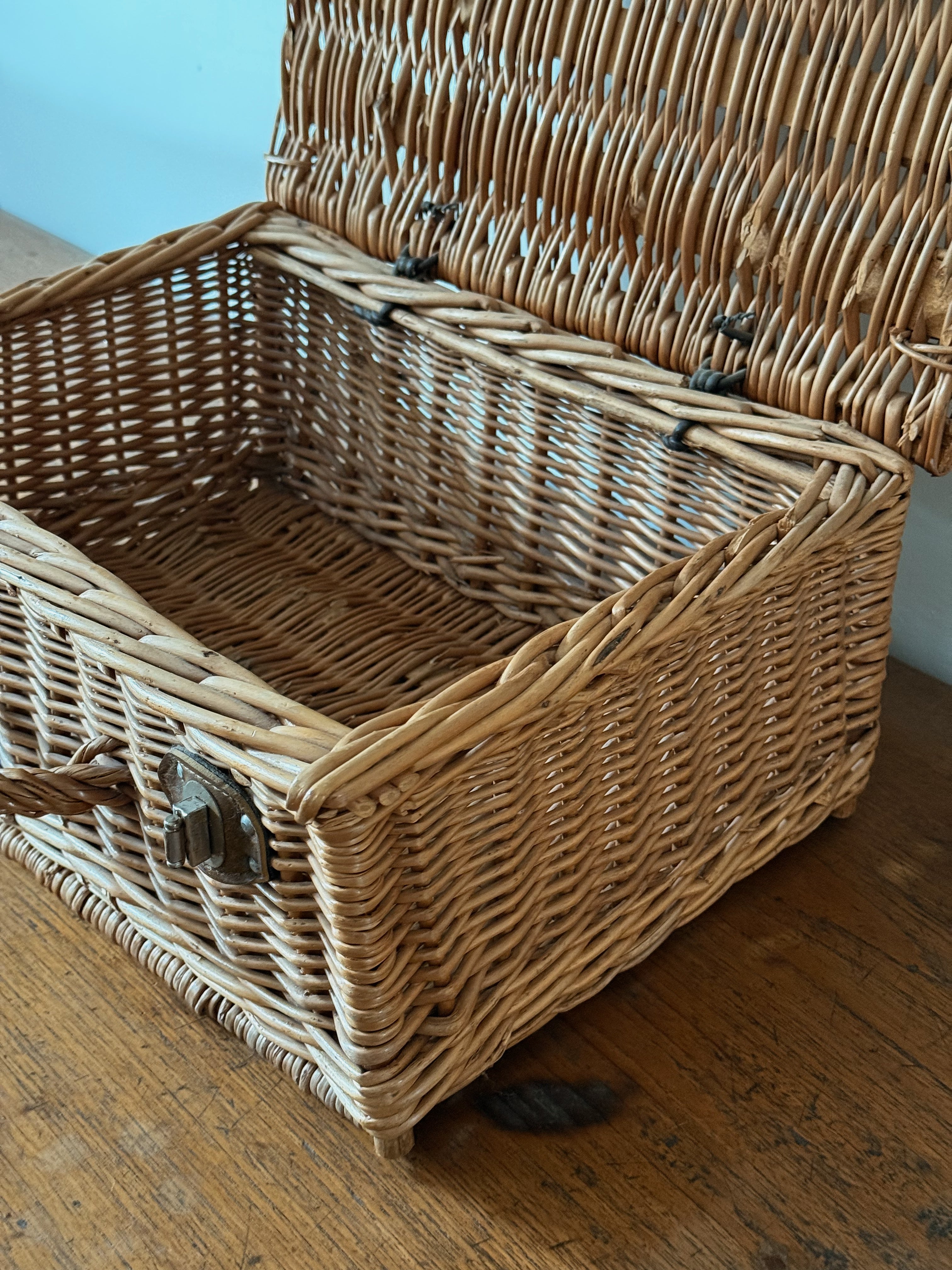 Vintage French Picnic Basket