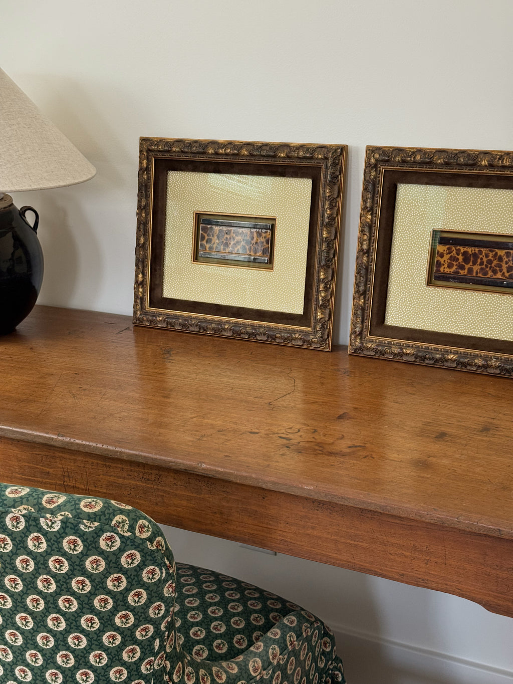 Custom Framed Antique French Architectural Tile