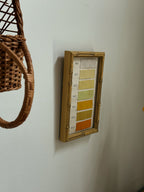 Framed Antique French Linen Sample, Marigold
