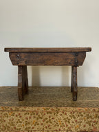 Antique French Wooden Stool