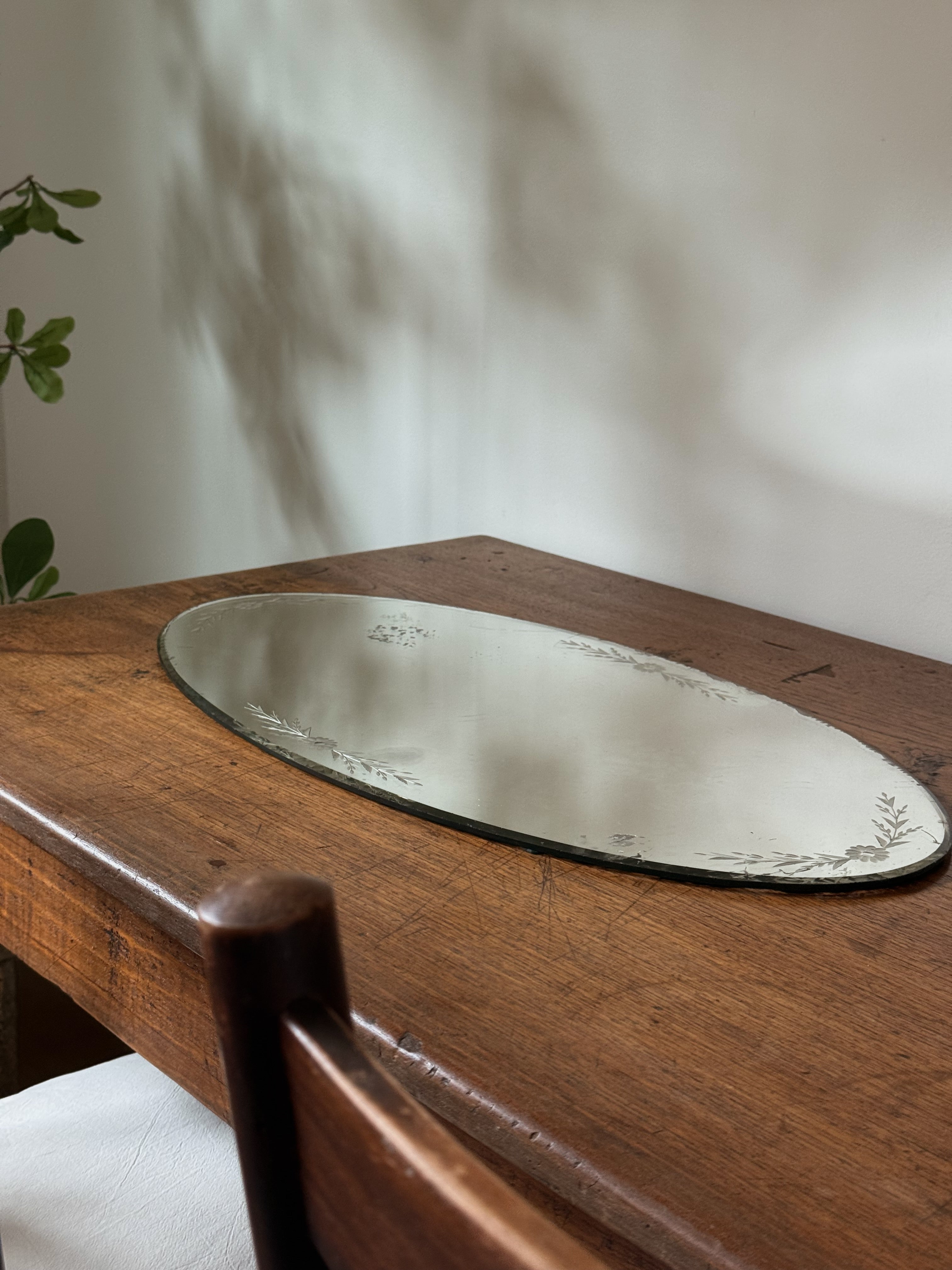 Antique Oval Vanity Mirror