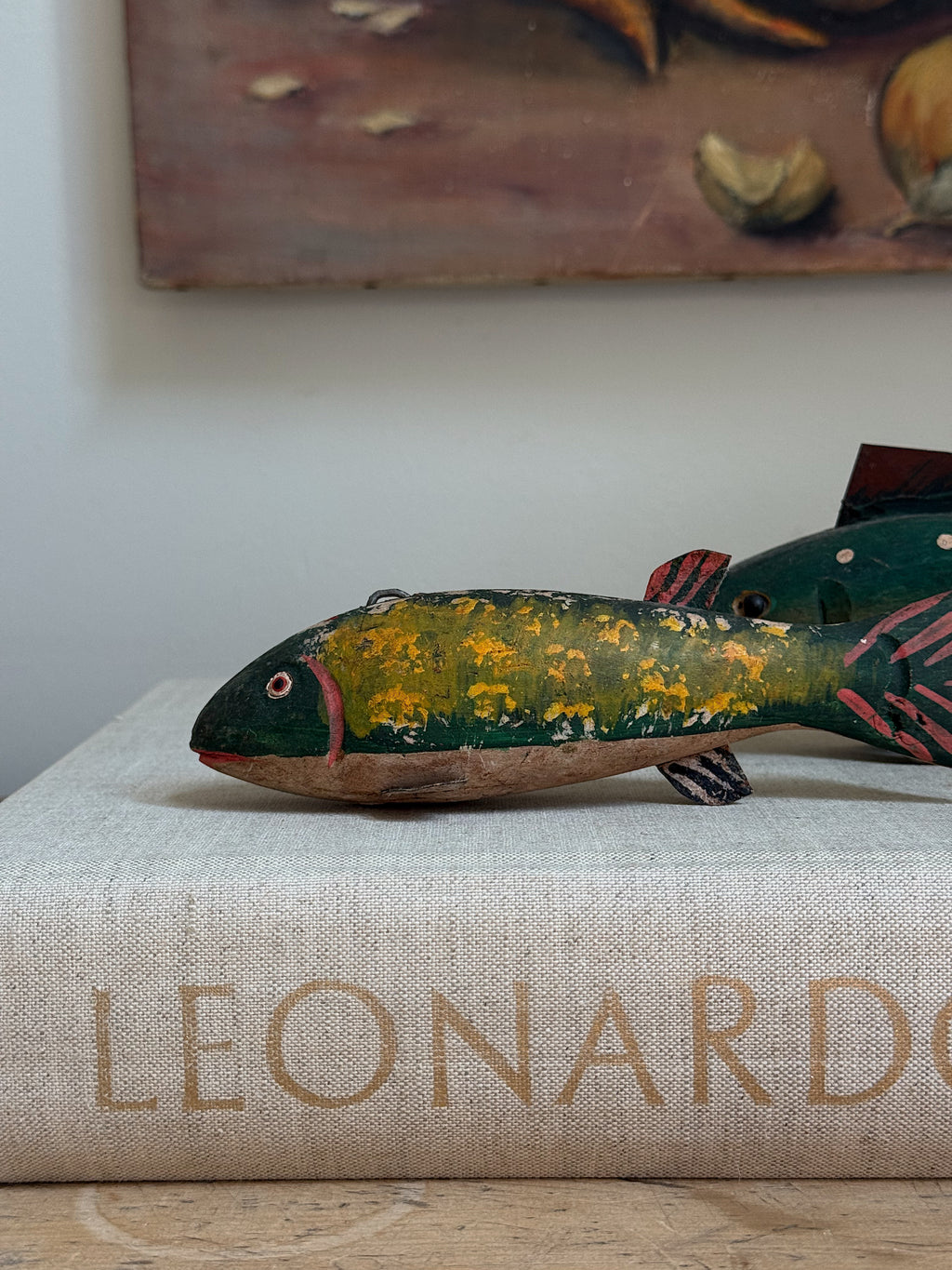 Pair of Authentic American Folk Art Fish Spearing Decoys