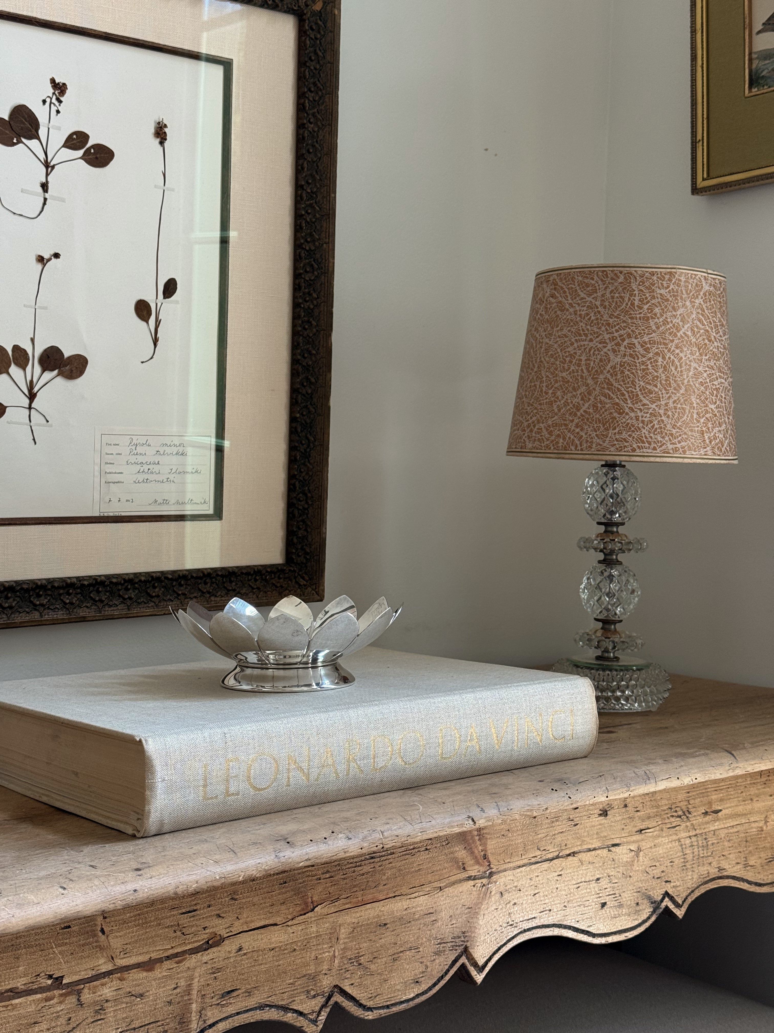 Vintage Silver-Plated Lotus Bowl