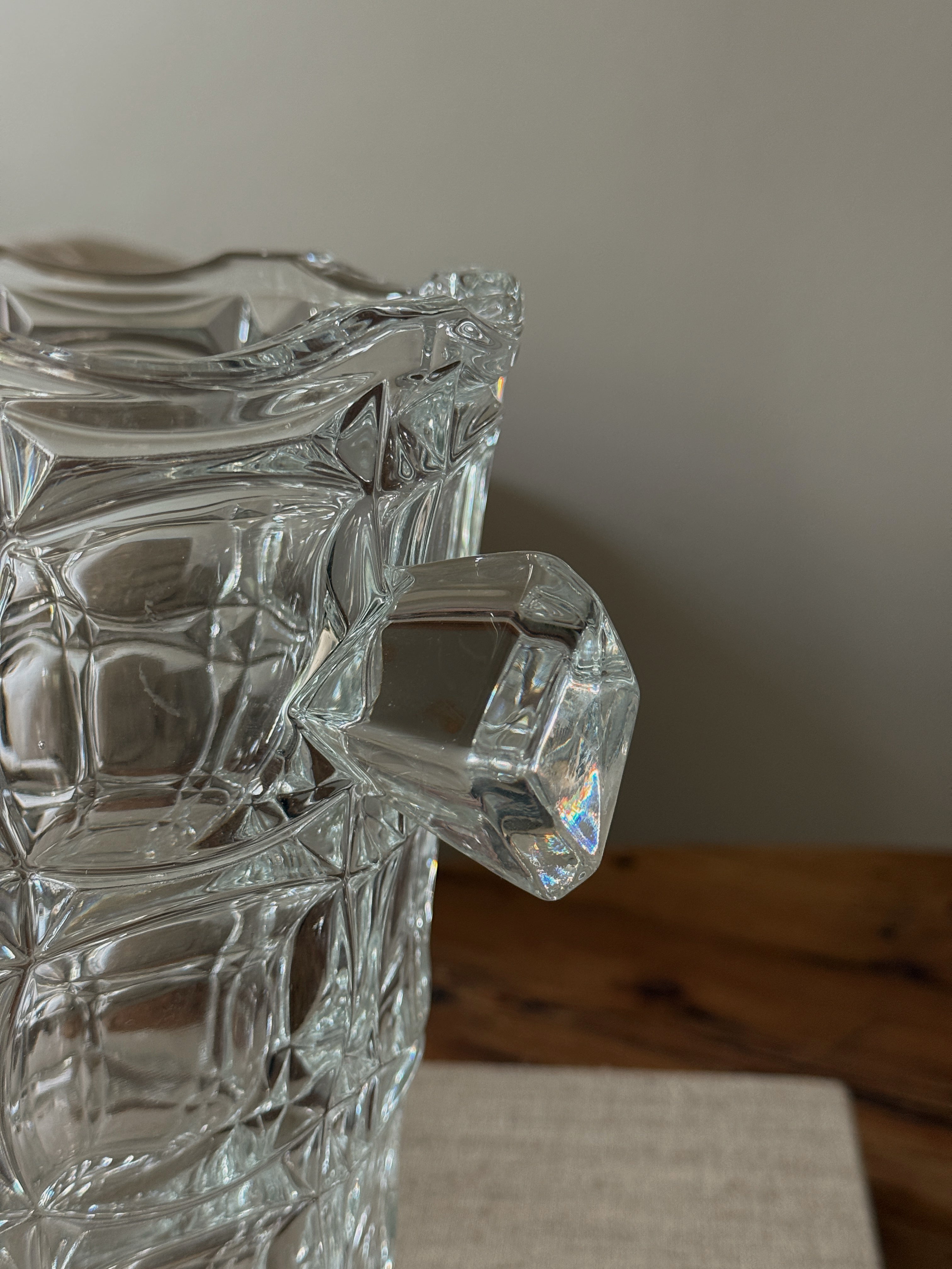 Vintage Block-Cut Crystal Ice Bucket