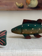 Pair of Authentic American Folk Art Fish Spearing Decoys