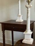 Antique Carved Marble Table Lamp