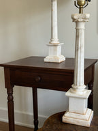 Antique Carved Marble Table Lamp
