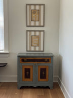 Antique Hand-Painted Pine Cabinet