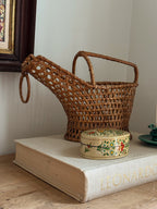 Vintage French Wicker Wine Carrier