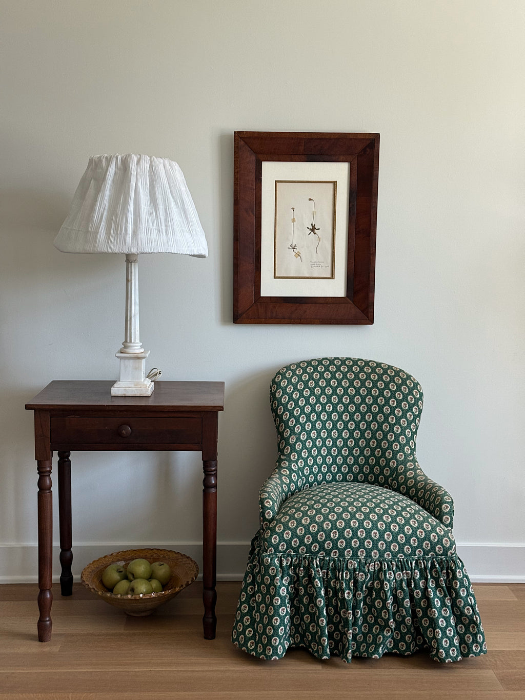 Antique Carved Marble Table Lamp