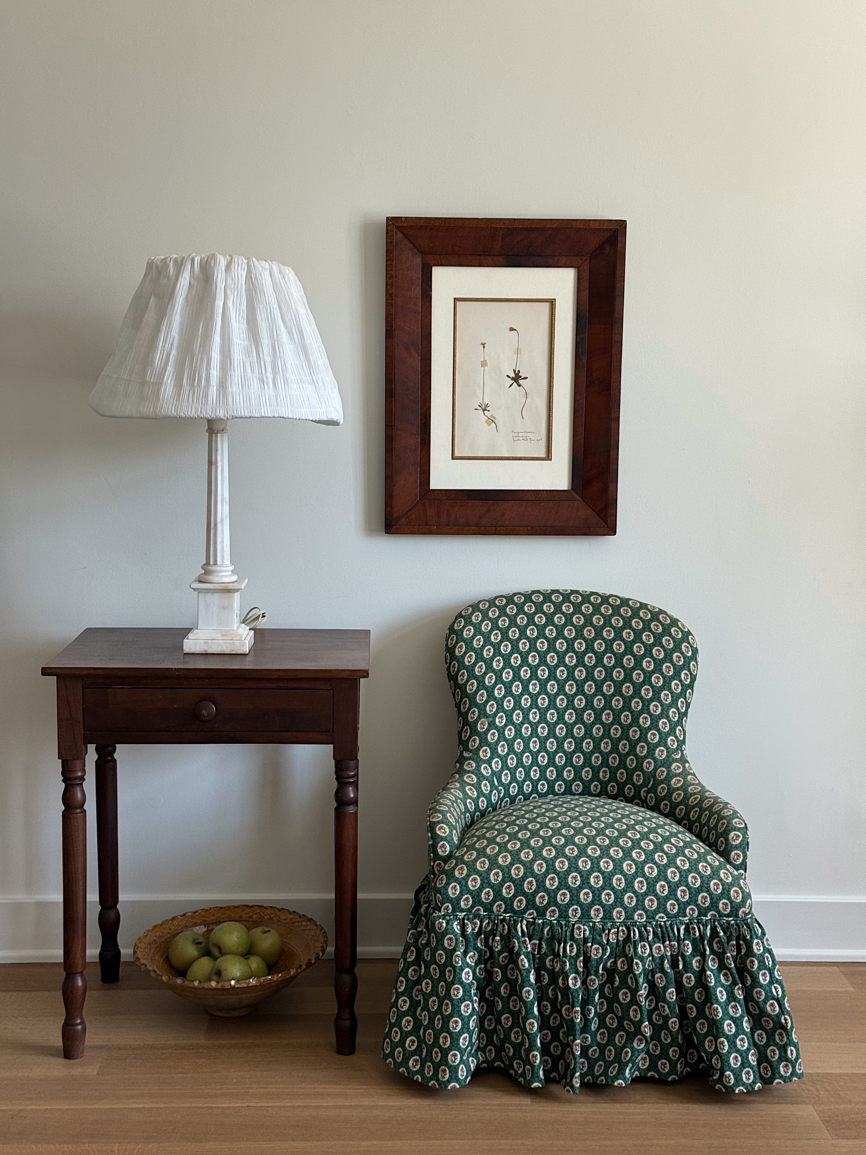 Antique Carved Marble Table Lamp